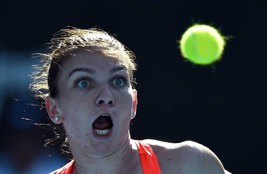 Sydney: lo sguardo fisso sulla pallina di Simona Halep durante l&#39;incontro che la vede opposta a Karolina Pliskova (AFP)